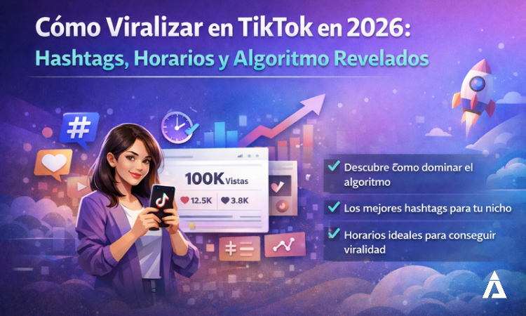 Cómo Viralizar en TikTok en 2026: Hashtags, Horarios y Algoritmo Revelados