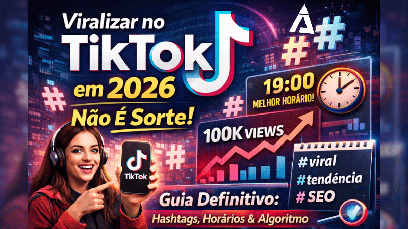 Viralizar no TikTok 2026: Guia Definitivo Hashtags Horarios Algoritmo